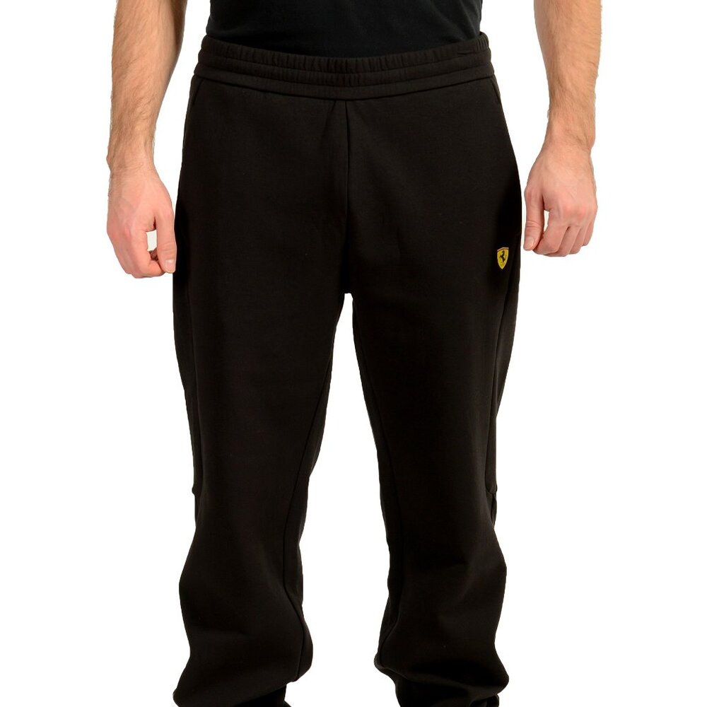 Scuderia Ferrari Men's Black Scuba Sweat Track Joggers Pants US 2XL IT 56